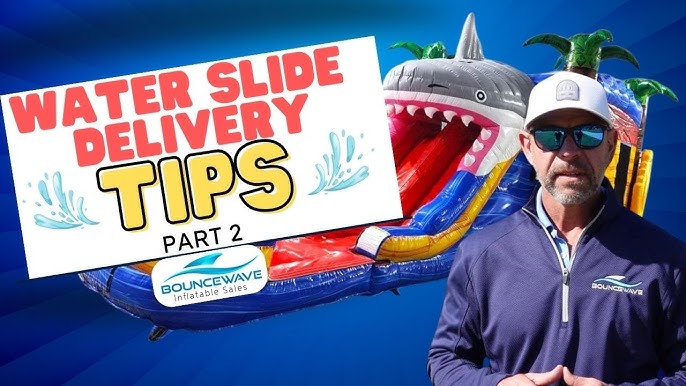 Inflatable bounce house and water slide party rentals with delivery tips